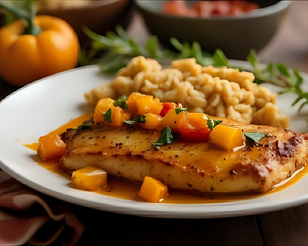 Honig‑Senf‑Hähnchen mit Würzigem Chutney